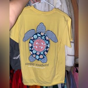 simply southern yellow save the ocean and sea turtles tee shirt